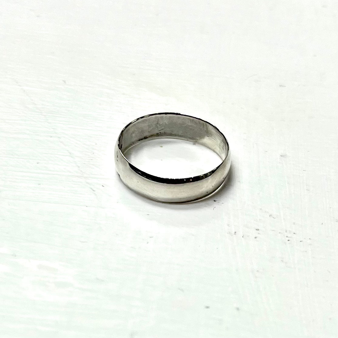 Simple Silver Ring Band (4mm) - Size 6