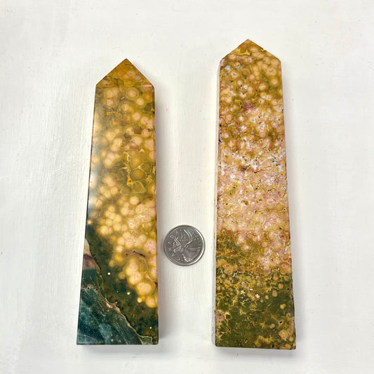 Ocean Jasper Obelisks