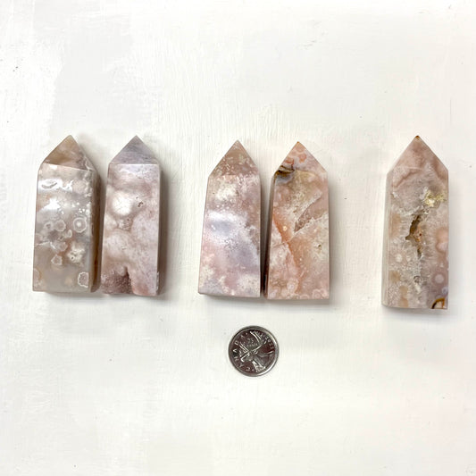 Pink Amethyst Flower Agate Points