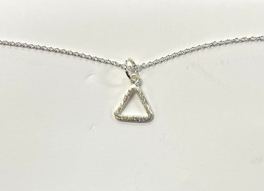 Sterling Silver Triangle Necklace