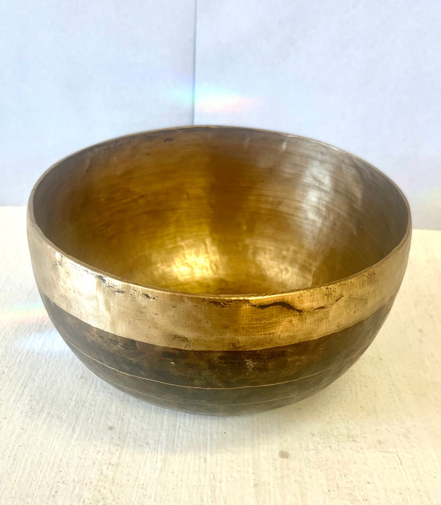 7 1/4” Patina Finished Brass Singing Bowl