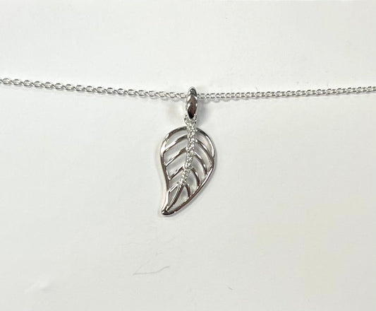 Sterling Silver Leaf Necklace