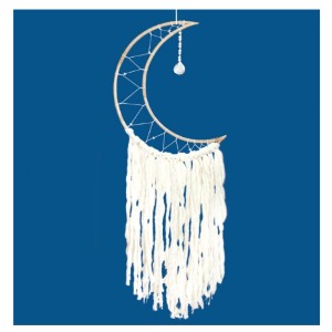 Hanging Crystal Moon With Wool