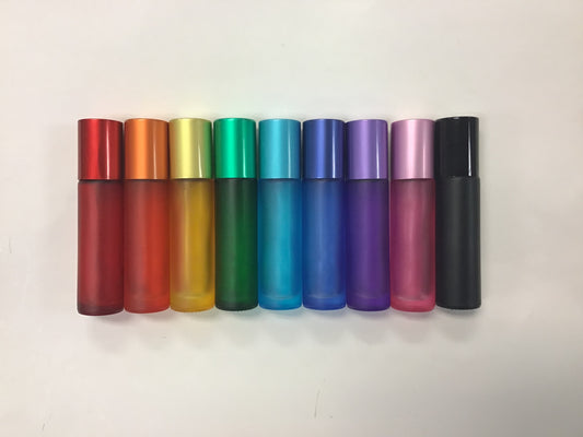 Assorted Mulitcolour 10ml Glass Roller