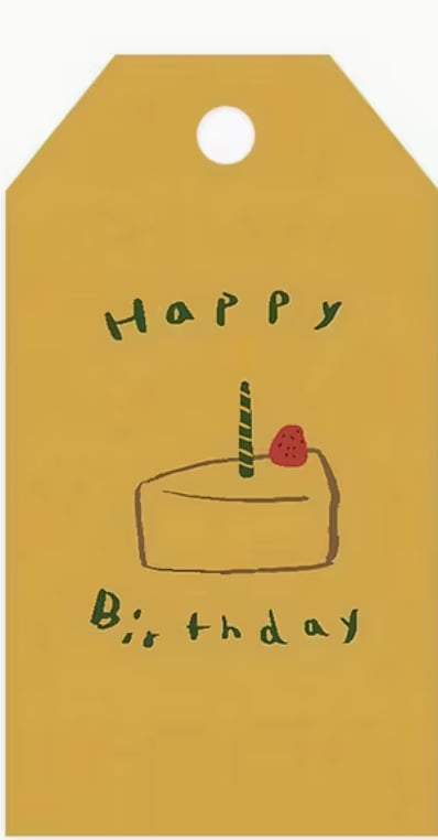 Yellow ‘Happy Birthday’ Gift Tag