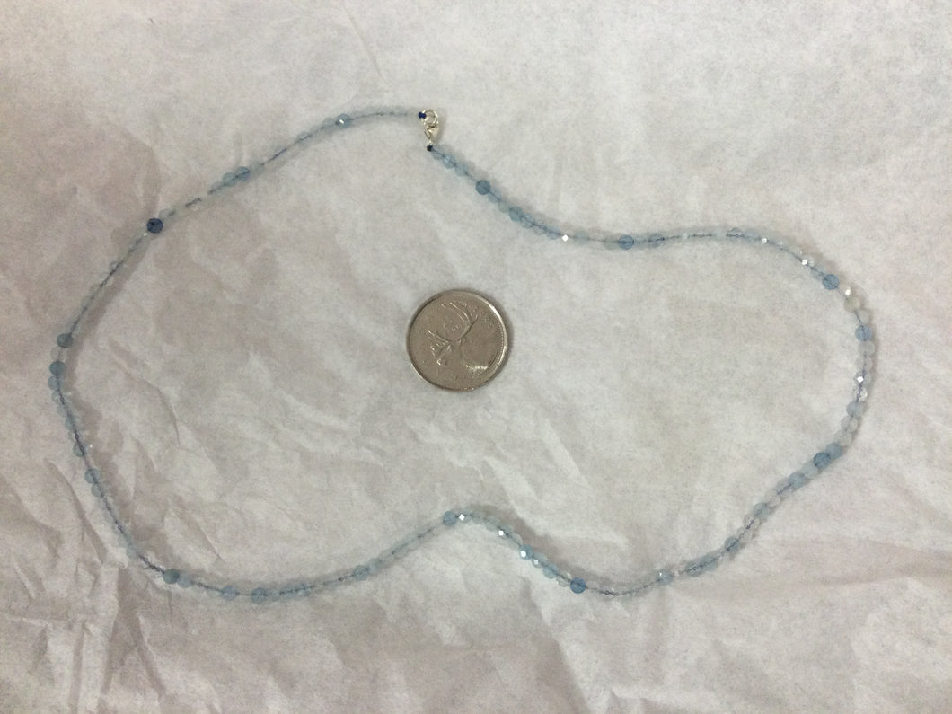 Aquamarine necklace 17”