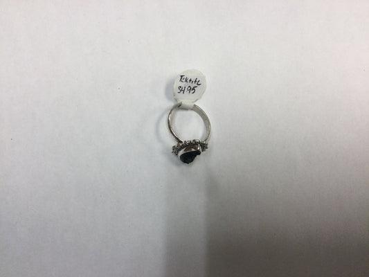 Silver set Tektite ring