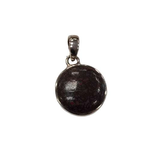 Dinosaur Bone Pendant Round 20mm