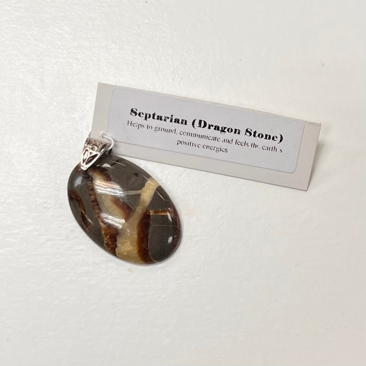 Oval 30ml Septarian Dragon Stone Pendant