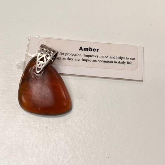 Polished Amber Pendant 20mm