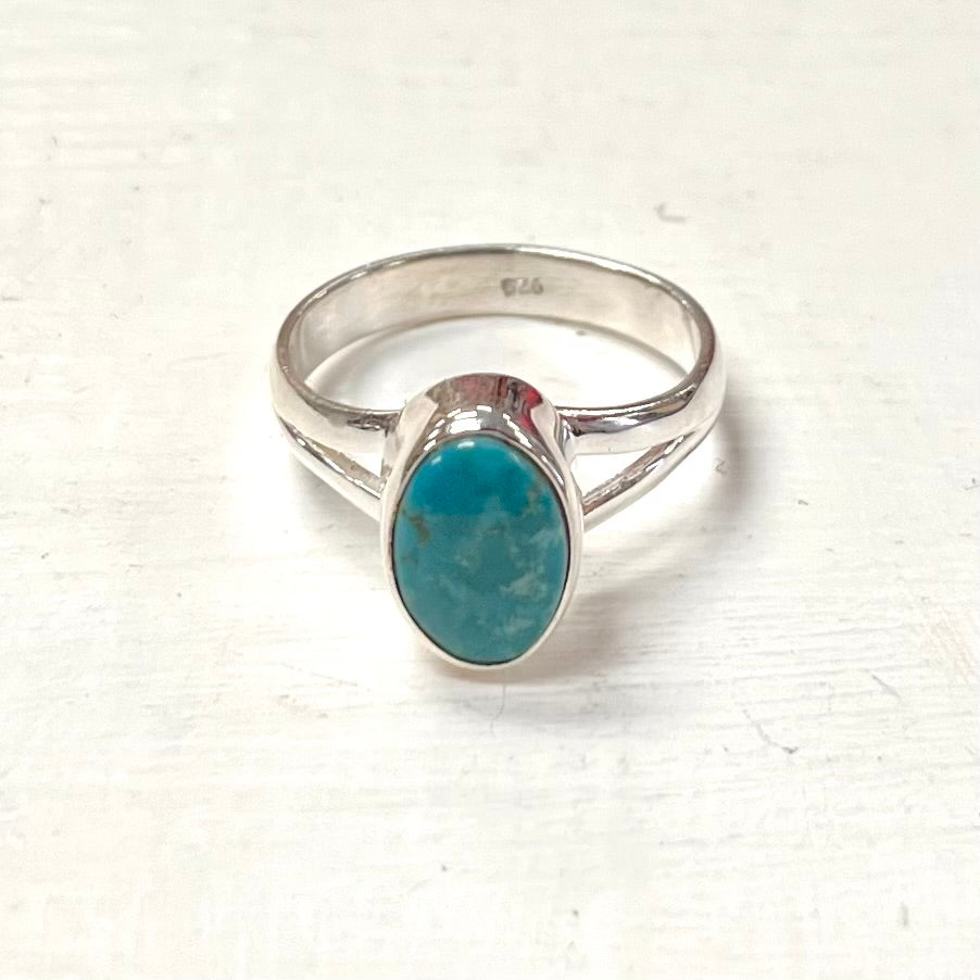 Turquoise (Arizona) Rings in Silver - Various Styles
