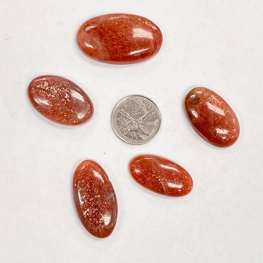 Oval Sunstone Cabochons