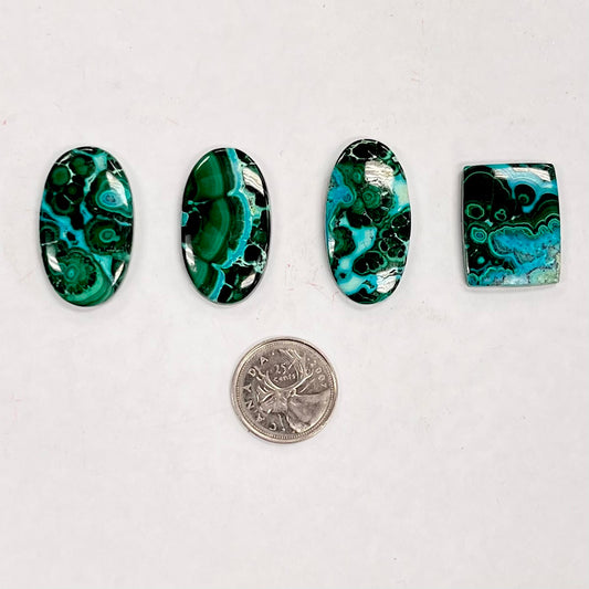 Malachite-Chrysocolla Cabochons