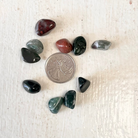 Bloodstone Nugget Beads 12mm