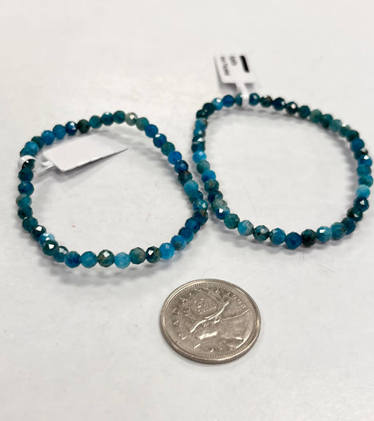 4mm Faceted Apatite Bracelet