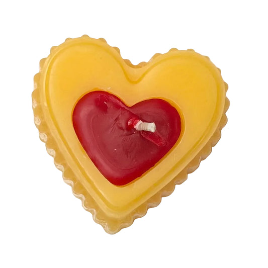 Heart "Biscuit" Beeswax Candle