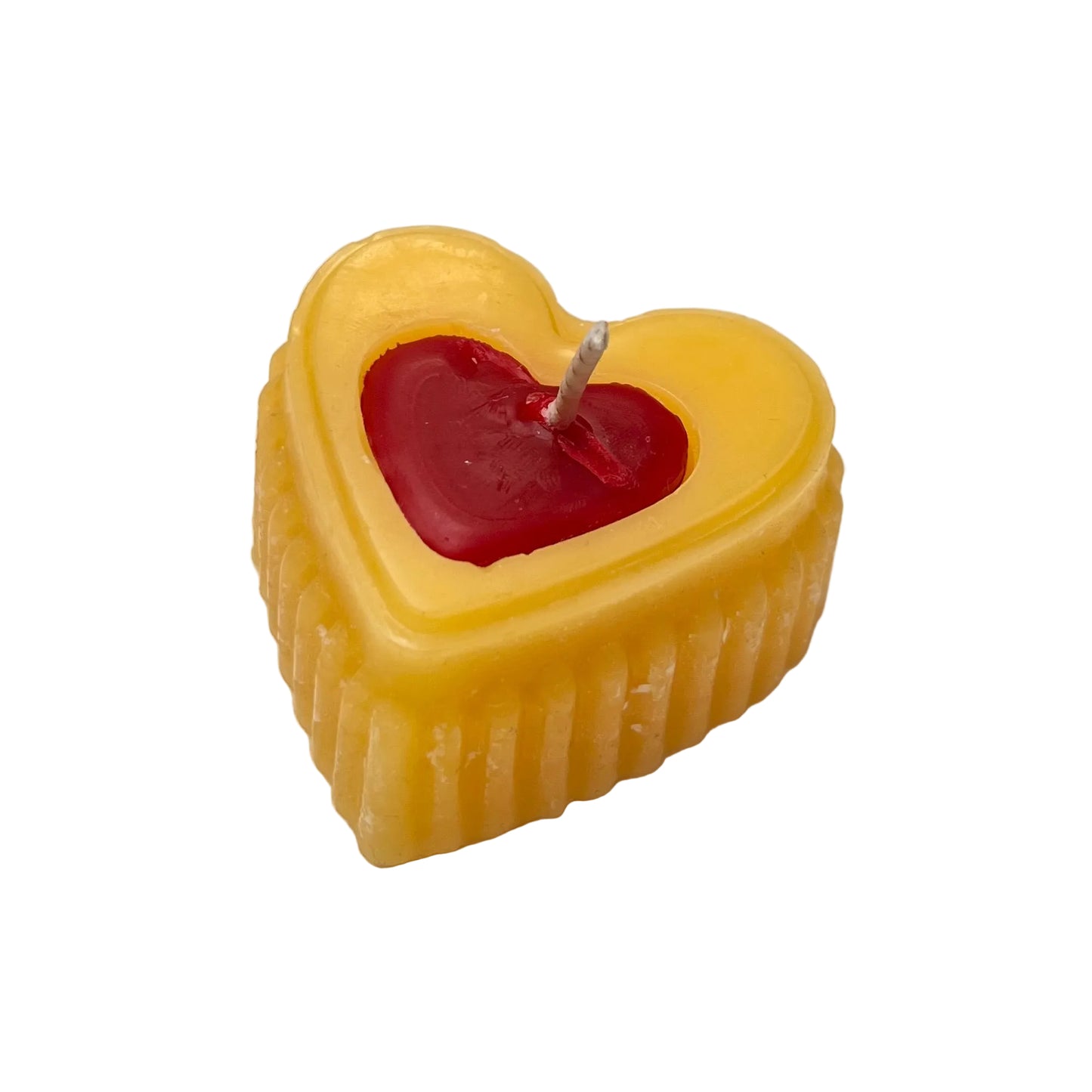 Heart "Biscuit" Beeswax Candle
