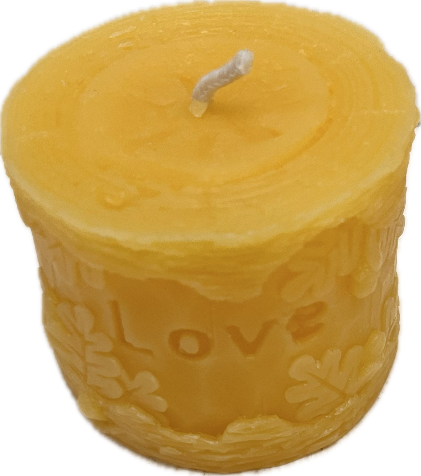 Woodland Engraved Beeswax Pillars - Hope, Peace, Love