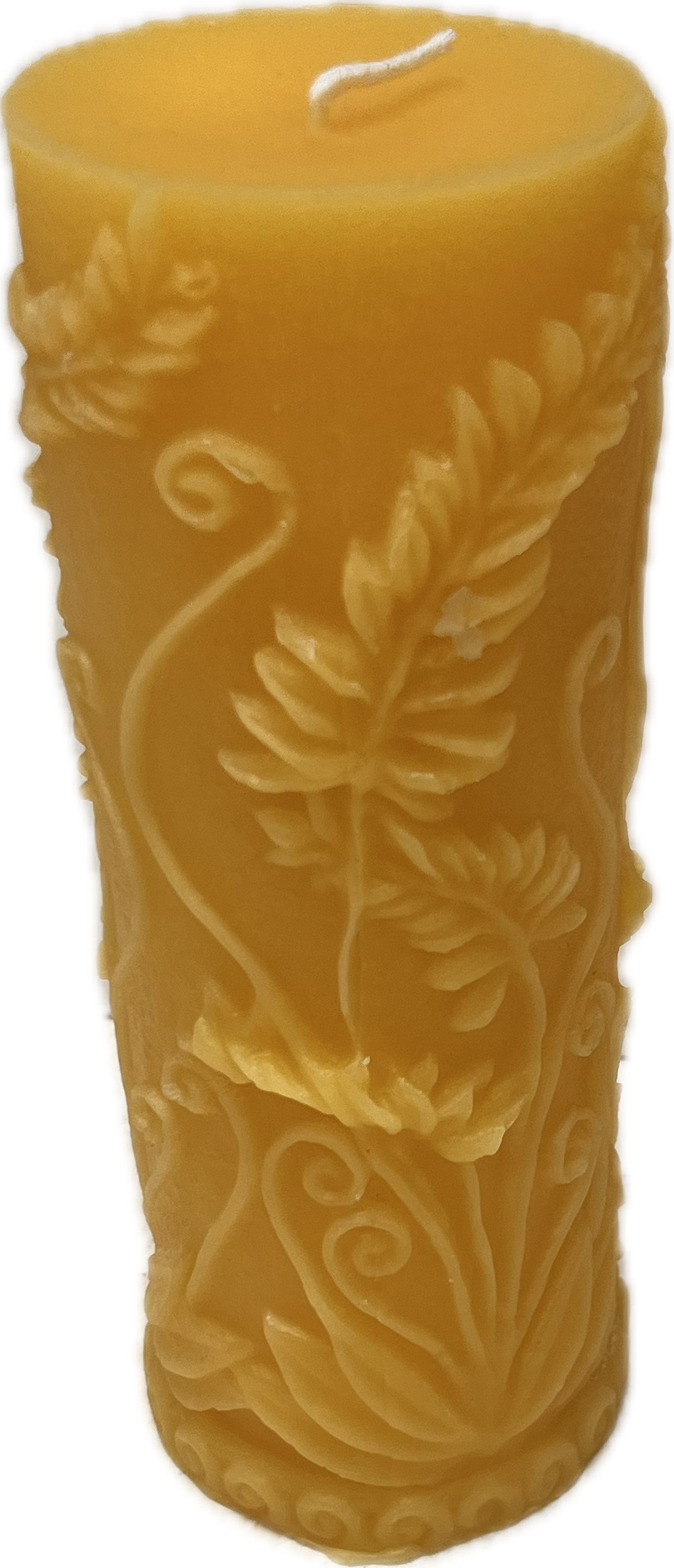 Fiddlehead Rustic Beeswax Pillar - 6.5"