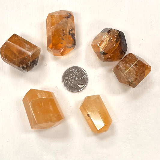 Polygonal Honey Calcite