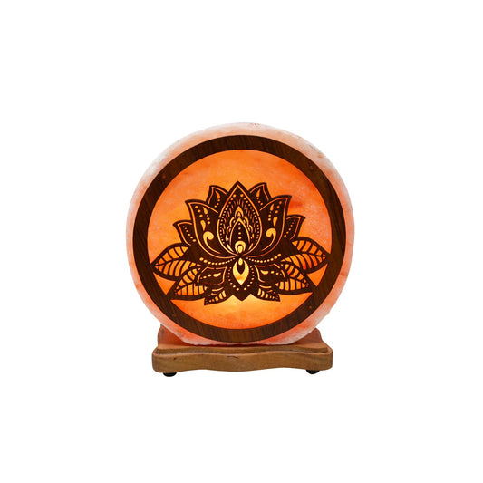 Salt Lamp with Decorative Plate