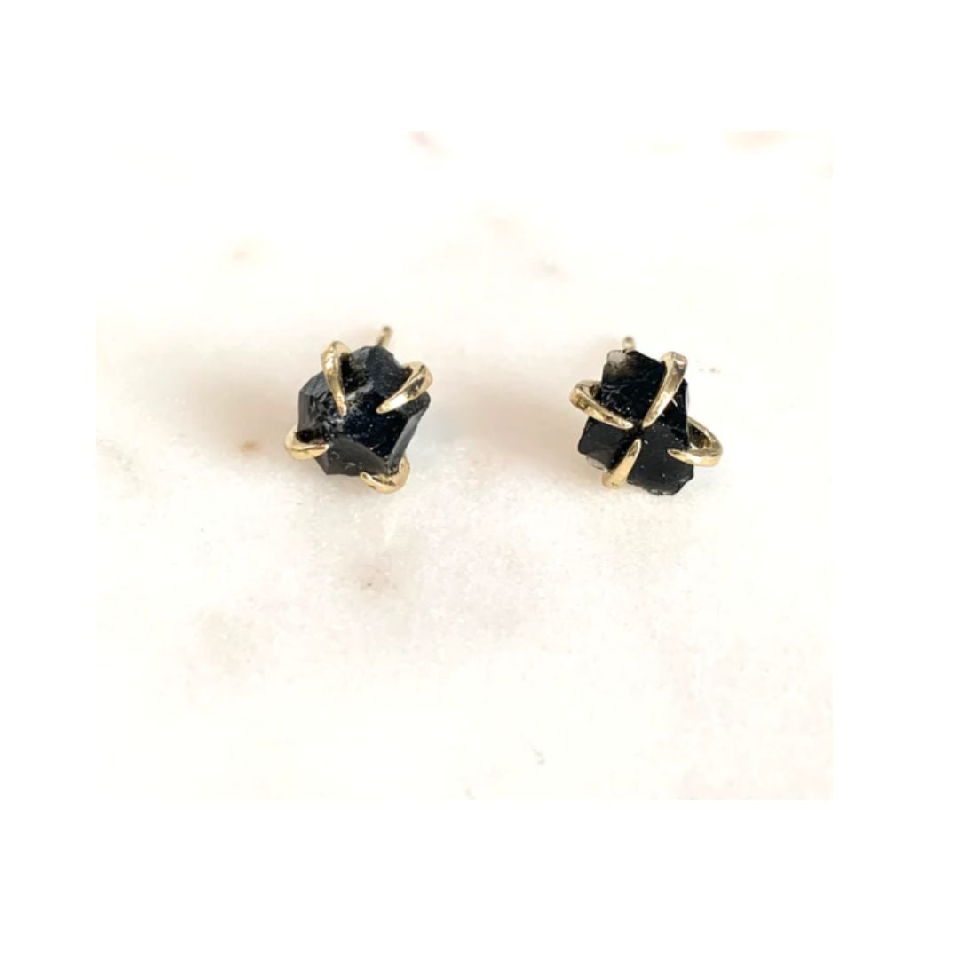 Obsidian Stud Earrings