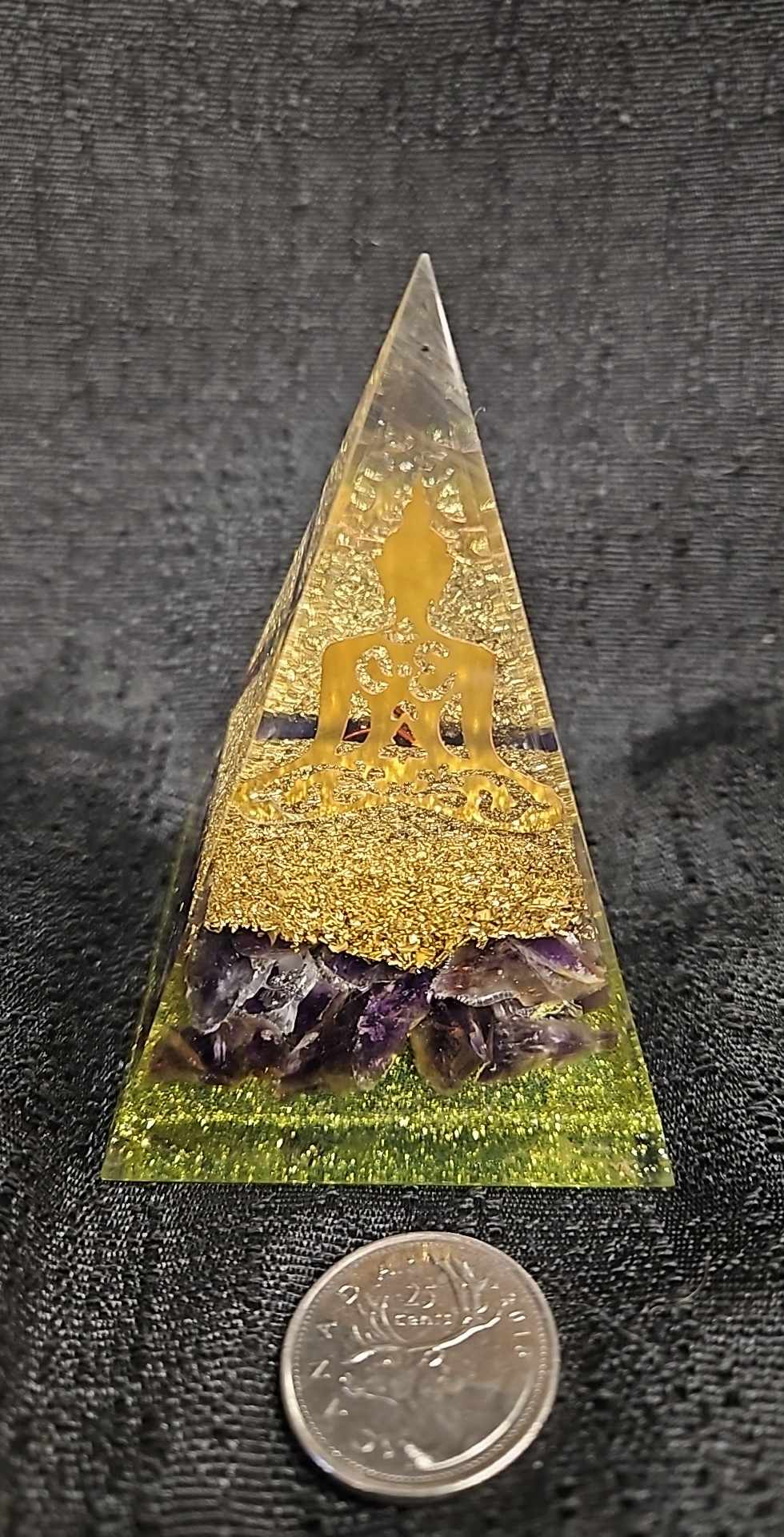 Orgonite Pyramid (Amethyst) with Buddha