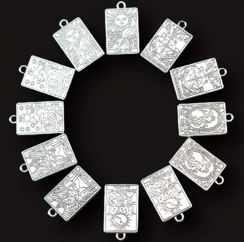 Tarot Arcana Pendant /Charm Silver Plated