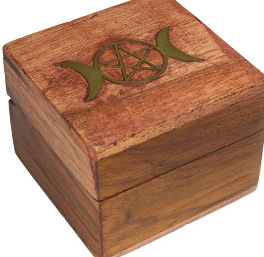 Wooden Box with Gold