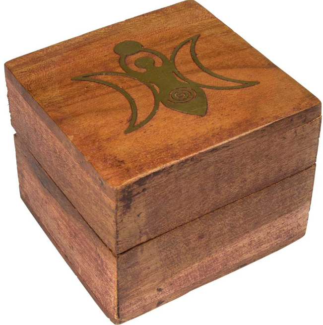 Wooden Box with Gold