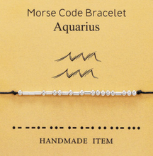 Load image into Gallery viewer, Morse Code Bracelet - Zodiac
