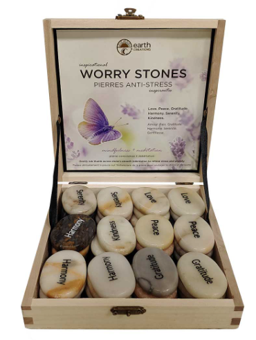 Assorted Worry Stones w/ Inspirational Words