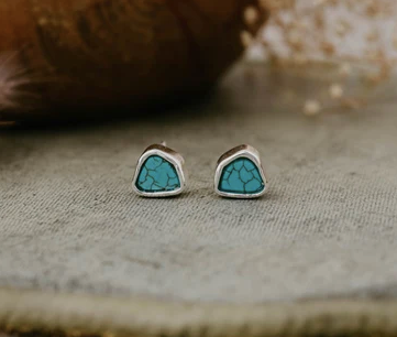 Turquoise "Fleck" Studs