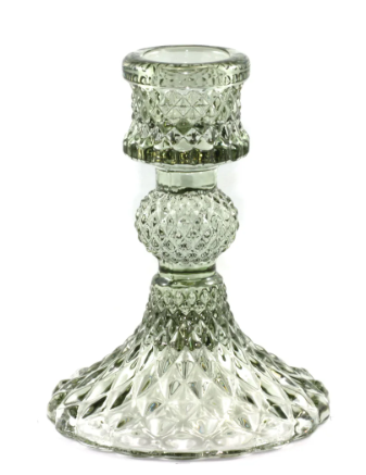 Pressed Candle Glass Holder