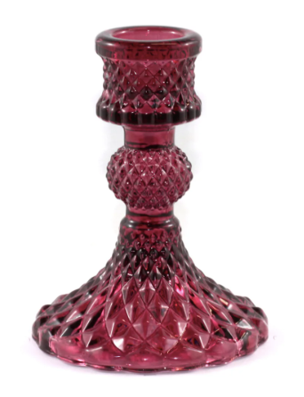 Pressed Candle Glass Holder