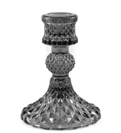 Pressed Candle Glass Holder