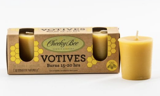 3-Pack Beeswax Votive Candles