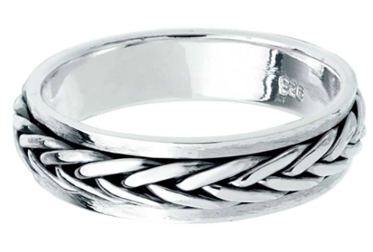 Meditation / Spinner Silver - Braided Band
