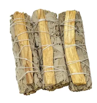 4" White Sage w/ Palo Santo Stick