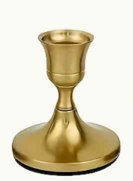 Short Mixed Metal Candlestick Holder