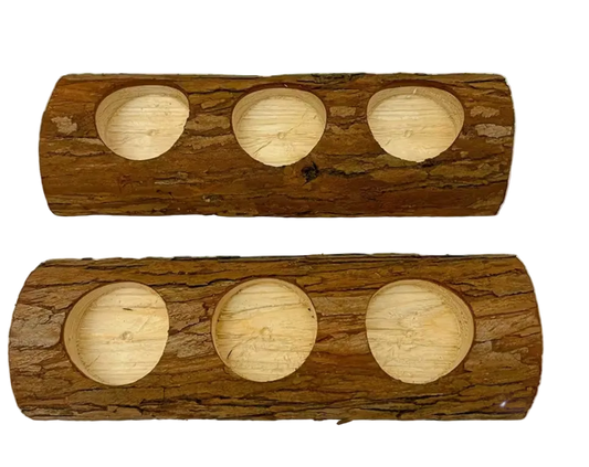 Wooden 3 candle holder