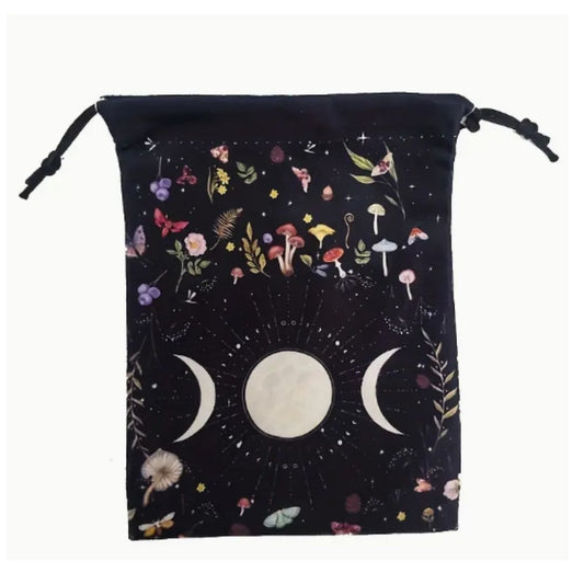 Tarot Bag, Mushrooms and moon phases
