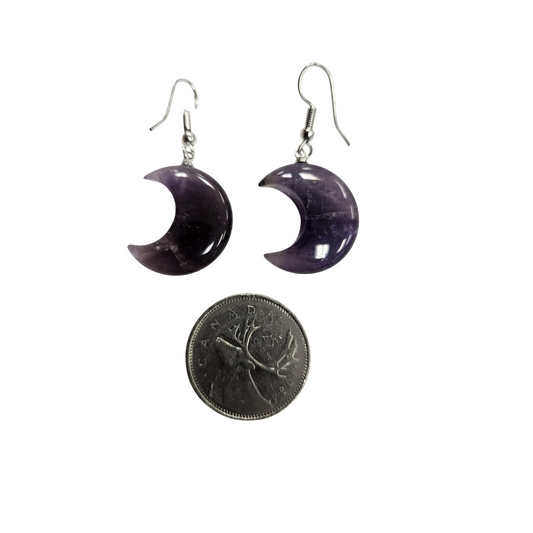 Crescent Moon Crystal Earrings