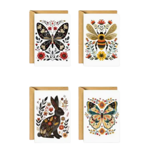 Modern Folk Art Cards/Envelopes