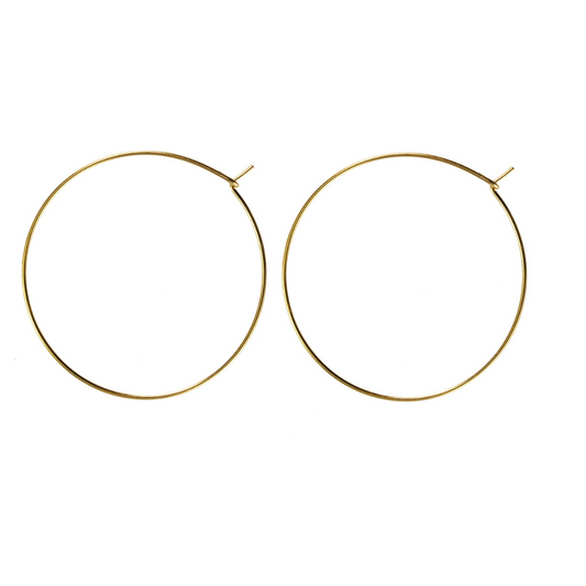 Gold-Plated Hoop Earrings