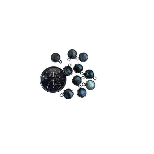 Tiny Faceted Labradorite Pendant