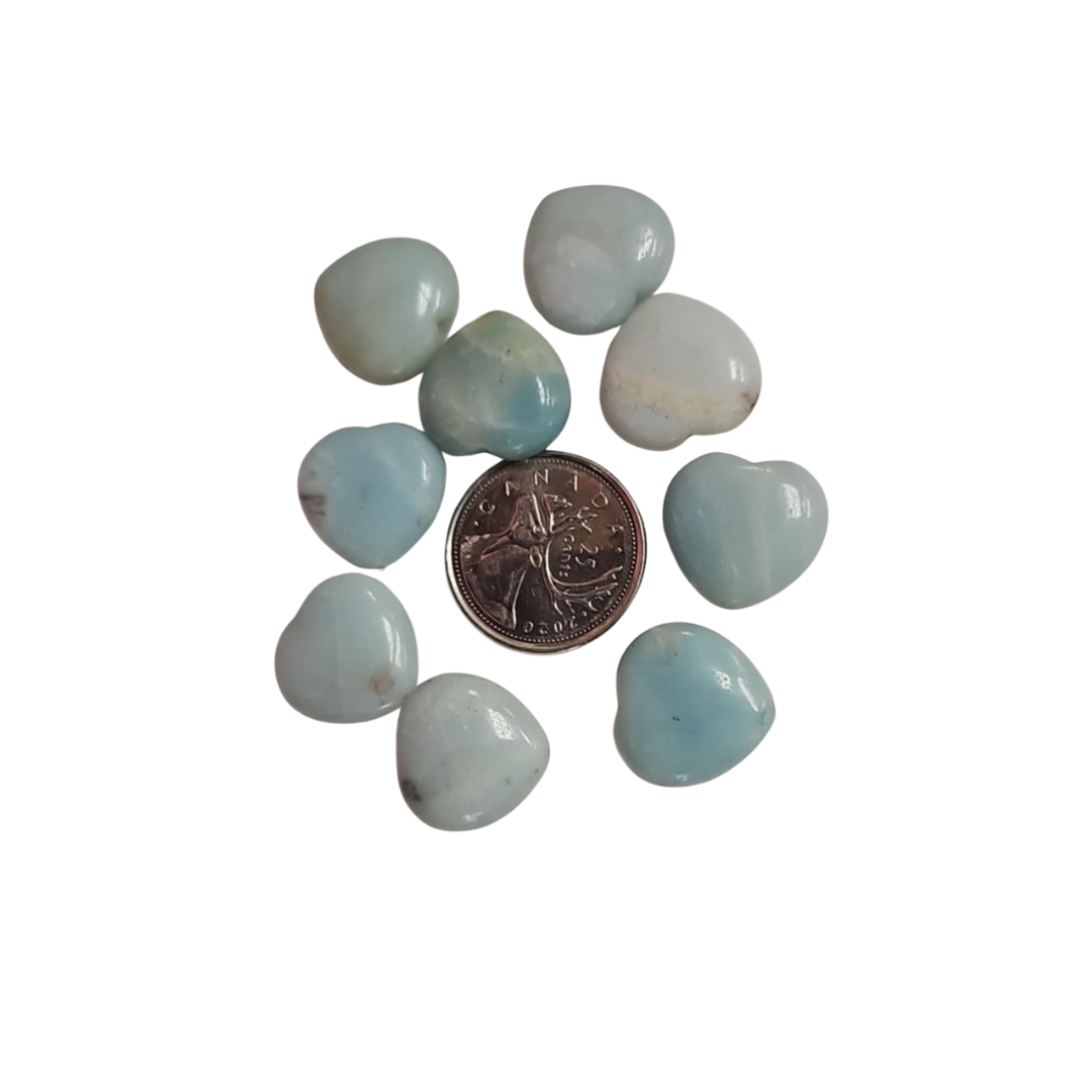 Amazonite Heart Bead