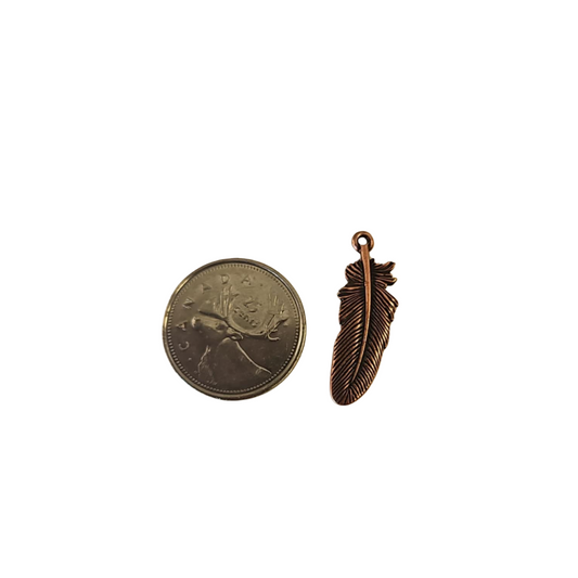 Copper Feather Pendant