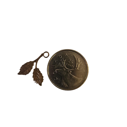 Beech Leaves Oxidized Copper Charm