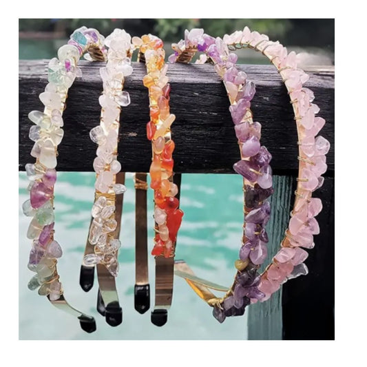 Double row crystal headband